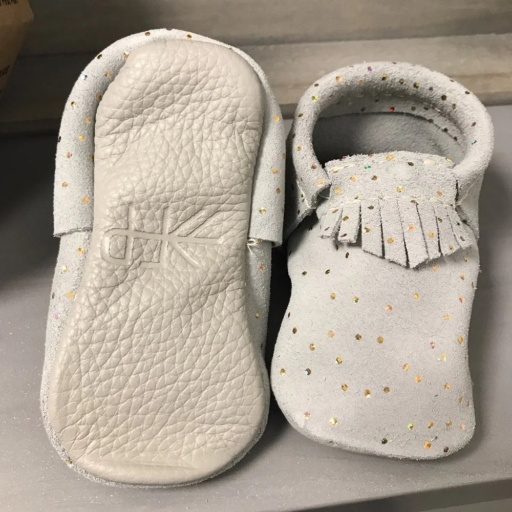 Freshly picked baby infant shoes moccasins